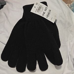 nwt Club Room Black Winter Gloves